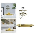 thumbnail image 4 of Portavelas de té dorado Fityle con forma de carrusel para bodas románticas y Navidad Troyano, 4 of 9