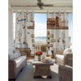 thumbnail image 4 of Farmhouse Vintage Blackout Curtains, Light Blocking Print Window Curtains, Country Cotton Book Butterfly Art Thermal Insulated Window Drapes for Living Room Kitchen Cafe 2 Panels, 104"W x 84"L, 4 of 9