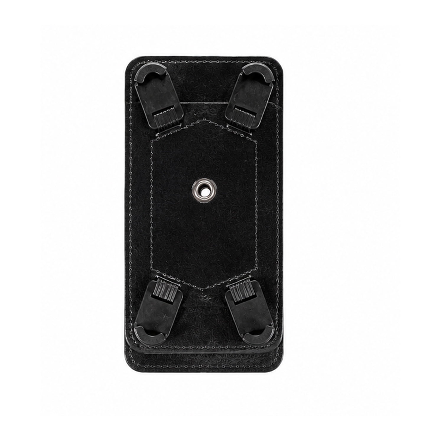 YUW-Medium (5.0"-5.2") Universal Leather Phone Case with 360° Swivel Viewing Stand - Black