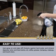 Flitz Quartz and Granite Sealer, Streak-Free Coating Protection, Granite Countertop Cleaner, 32 Oz
