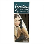 Isotoner Women's Smartouch Matrix Nylon Glove with Piping and Thermaflex Core, Charcoal, X-Small/Sma
