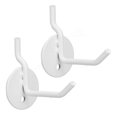 thumbnail image 2 of 2PCS Pegboard Hole Hooks Metal Peg Wall Shelf Display Hook for Outdoor Camping Barbecue White, 2 of 5