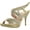 Gold, variant on Celeste Womens Lynn-03 Strappy Dress Bridesmaid Prom Party Sandal Pumps