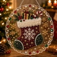 thumbnail image 2 of Christmas Pearl Diamond Art Suncatcher Kit for Adults, DIY Pearl Diamond Painting Hanging Ornament, Mixed Pearl Bead Craft, Xmas Holiday Decor Gift for Window, Tree & Wall, 2 of 8