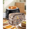 thumbnail image 4 of Farmhouse Coffee Time Toaster Cover 2 Slice, Small Kitchen Appliance Covers, Vintage Gnomes Desserts Khaki Plaid Toaster Oven Cover with Loop, Bread Machine Cover Polyester Dust Cover Protection, 4 of 4