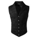 thumbnail image 1 of Chaleco de traje de estilo corte de hombre: chaqueta sin mangas de poliéster, color liso, ocio de moda, tallas S-XXXL para trabajo/fiesta, 1 of 7