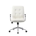 thumbnail image 4 of Boss Office Chaise Blanche avec Accoudoirs Chromés, 4 of 4