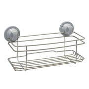 Satin Nickel Steel Shower Caddy Basket, Better Homes & Gardens, 1 Shelf, Suction and Adhesive Mount