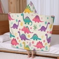 thumbnail image 5 of Colorful Dinosaur and Tropical Pattern Hooded Bath Towel，60"x35" for Ages 3 To 12 Kids, Quick Dry Lightweight Soft Microfiber Hood Beach Towel Cover Up for Kids, 5 of 7