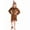 Brown, variant on FYEGRE Elegant Primitive Themed Dress For Girls Stage Performance Halloween Outfit Kids Adventure Wear Brown 7-8 Years