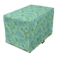 thumbnail image 1 of Garden Dog Crate Cover, Flourishing Flowers Foliage Petals Summer Gardening Buds Pattern, Easy to Use Pet Kennel Cover Small Dogs Puppies Kittens, 7 Sizes, Seafoam Dark Blue and Green, by Ambesonne, 1 of 6