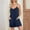 Navy, variant on Comfy Pants for Women Yellow Jumpsuit Short Linen Solid with Pockets Girls Pants