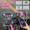 thumbnail image 3 of Funcid 24V Ride on Toys Ride on Cars with Remote Control, Electric Car for Kids, Power Car Wheels, UTV w/ 2*200W Motors, Bluetooth, Music, Lights, 3 Speeds, Battery Indicator, Rose Red, 3 of 9