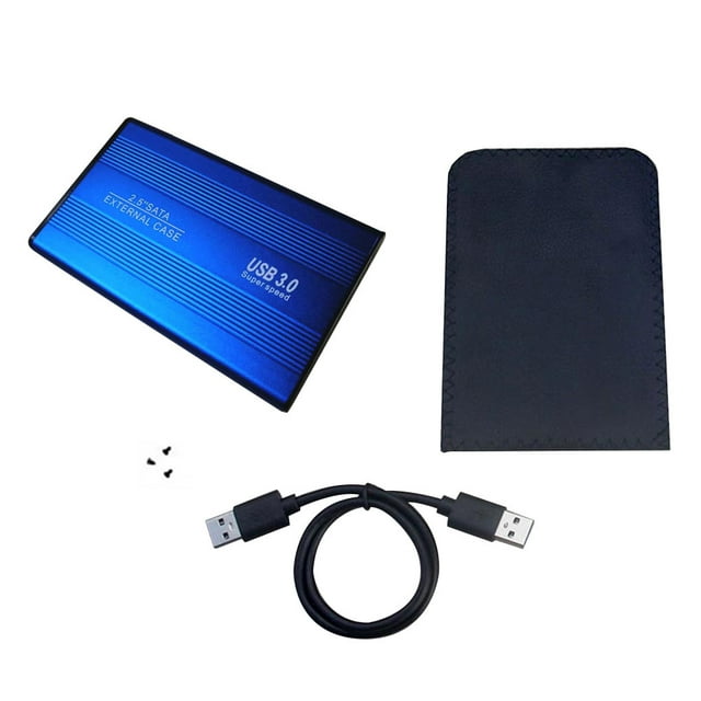 Caja externa para disco duro Cateissary USB 3.0 HDD 2.5 pulgadas para computadora portátil azul