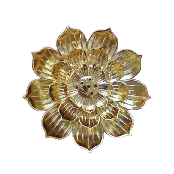 Support de Lotus en Laiton Vintage Bâton de Lotus Porte-Encens Cône Brûleur d'Encens avec Récupérateur de Cendres pour Méditation Yoga Accessoires de Maison de Thé