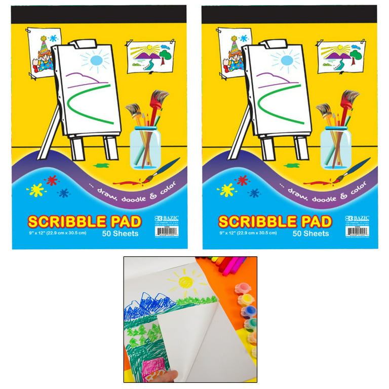 Drawing Pad for Kids: Sketch Pad for Boys and Girls Ages 4+, Kids, Children  - 120 Large Blank Pages for Drawing, Doodling, Sketching, Painting