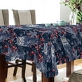 thumbnail image 3 of JSTEL Owl Poinsettia Flower Berry Table Cloth Rectangle 54 x 72 Inch Tablecloth Anti Wrinkle Table Cover for Dining Kitchen Parties, 3 of 6