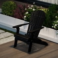thumbnail image 5 of Wildridge Heritage Folding Adirondack Chair, Black, Outdoor Weather Resistant Poly Patio Furniture, 5 of 8