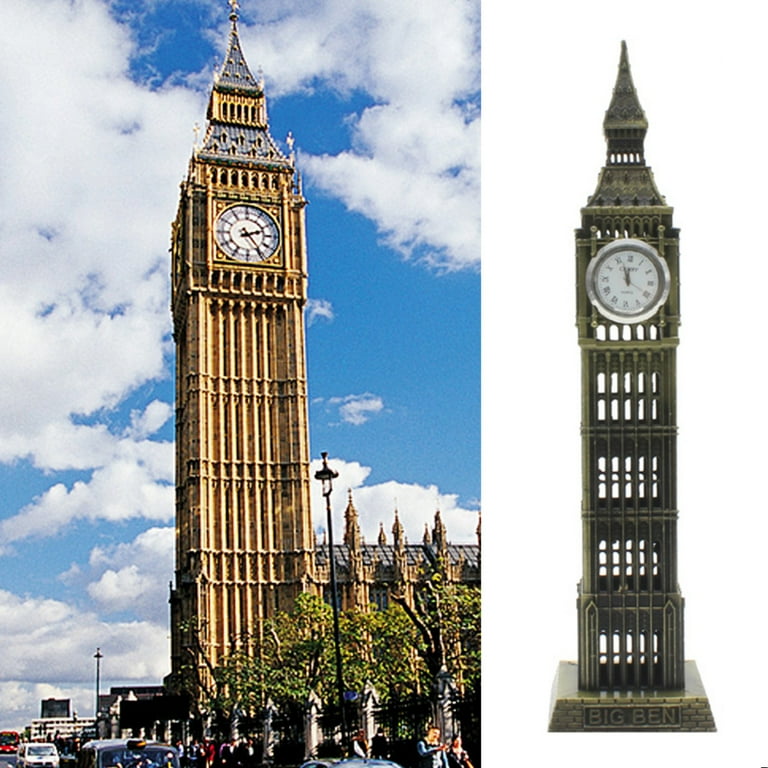 VICASKY - Modellino Del Big Ben Di Londra In Metallo, Altezza 18 Cm - Statua Architettonica Da Collezione, Souvenir E Decorazione Casa - 4