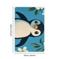 thumbnail image 2 of FCXZI Bath mat absorbent bathroom mat Cute penguin print diatom mud mat Non-slip floor mat Soft washable floor mat Bathroom mat Family living room Office shower mat 24x16in, 2 of 5