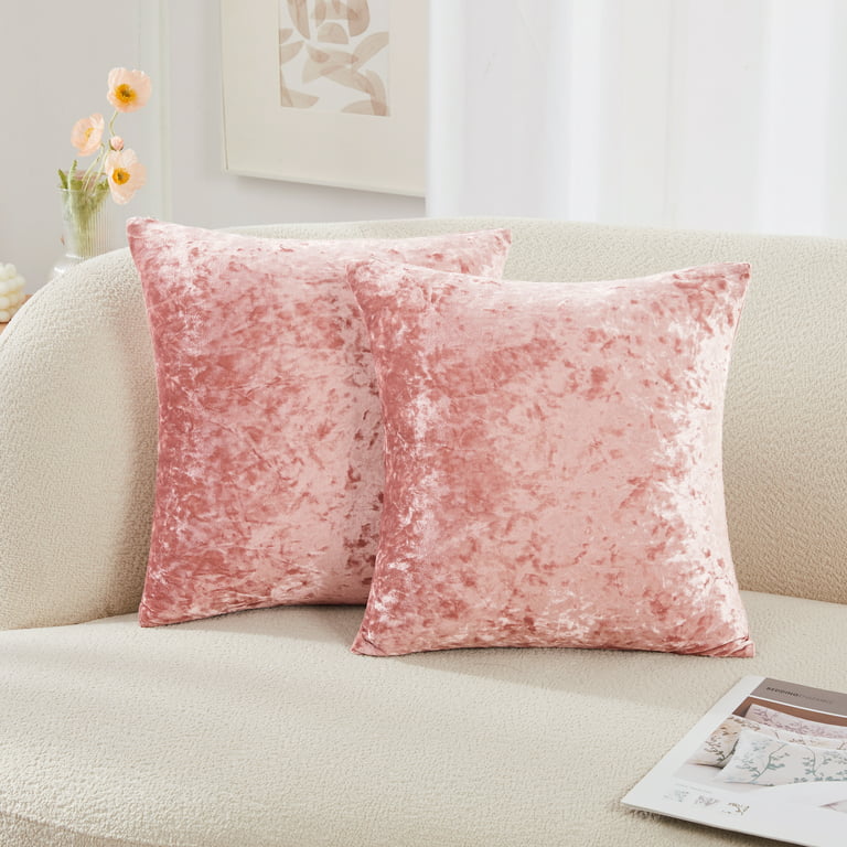 Deconovo Throw Pillow Covers 18x18 Velvet Pillow Cover Decorative