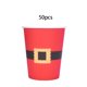 thumbnail image 1 of Vasos de papel navideños (10/20/50 unidades), con copos de nieve y Papá Noel., 1 of 5