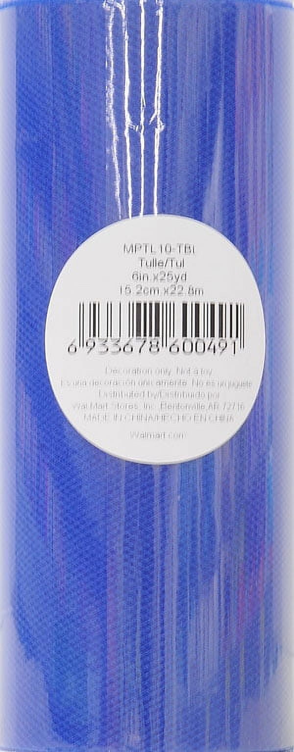 Fuzhou Unbrand 6" True Blue Matte Tulle, 25 Yards by the Bolt.