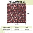 thumbnail image 2 of Red Hedgehog and Mushroom Square Fitted Tablecloth with Elastic Edge,Square Table Cover,Washable Elastic Table Cover for Home Kitchen Party Decor 36"x36", 2 of 6