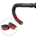 thumbnail image 4 of 2 Uds Cinta de Manillar de Bicicleta Profesional Cintas de Barra Antivibración Envolturas de Mango Envoltura de Amortiguación con Enchufe de 2 Barras rojo Macarena Cintas de manillar de bicicleta de carretera, 4 of 8
