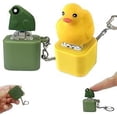 thumbnail image 1 of Frog Croaking Fidget Key chain - Rechargeable Quacking Duck Keychain with Colorful LED Lights,Fun and Interactive Fidget Key chain for Kids and Adults., 1 of 4