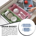 thumbnail image 3 of Colander Adjustable Vegetable Extendable Draining Basket Collapsible Plastic Drainer Tool Drainer Tool Dishes Home Kitchen Accessories Blue, 3 of 8