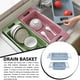 thumbnail image 3 of Kearding Colador ajustable para verduras, escurridor extensible, escurridor de plástico plegable, herramienta para platos, accesorios de cocina para el Suministros de limpieza para el hogar Azul Kearding HA066748-02, 3 of 6