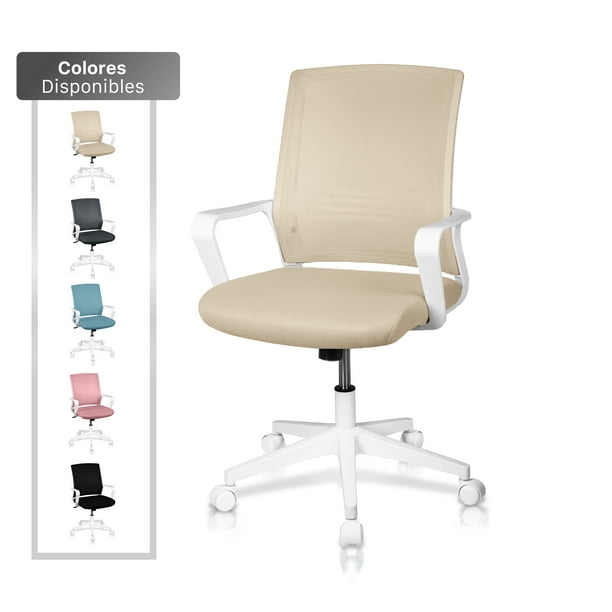 Silla De Oficina Ergonómica Giratoria Silla De Escritorio Beige Magma Life CHAOF3BE