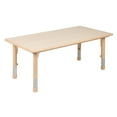 thumbnail image 3 of BizChair 23.625"W x 47.25"L Rectangular Natural Plastic Height Adjustable Activity Table, 3 of 14