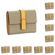 thumbnail image 3 of Qarigey Monedero de cuero para mujer, tríptico Rectangular, Color sólido, tarjetero elegante, carpeta de fotos, billetera, regalo de Gris 10piezas, 3 of 6