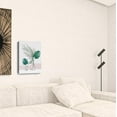 thumbnail image 3 of 24" Pretty Green Foliage Leaves Pink Canvas Wall Art, 3 of 3