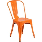 Flash Furniture Metal Indoor-Outdoor Stackable Chair, Multiple Colors