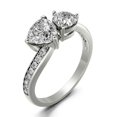 thumbnail image 6 of Oryn Jewelry Heart Cut 1.6 Ct White Moissanite Band - 14K White Gold Plated Engagement Ring - Wedding Proposal Bands for Her - Heart Shape Jewelry, 6 of 6