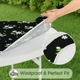 thumbnail image 5 of Round Fitted Tablecloth with Elastic Edges Fits 36"-44" Round Tables Pioneer Colorful Floral Waterproof Table Cover Washable Indoor and Outdoor for Party Kitchen Dinner Banquet Patio Picnic, 5 of 7