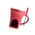 thumbnail image 2 of Taza para fondue con tenedor, para derretir, utensilios de cocina, queso, dulces, olla caliente, taza para calentar fondue rojo, 2 of 9