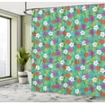 thumbnail image 4 of Ambesonne Tropic Shower Curtain, Colorful Hawaiian Flowers, 69"Wx70"L, Dark Seafoam Multicolor, 4 of 4