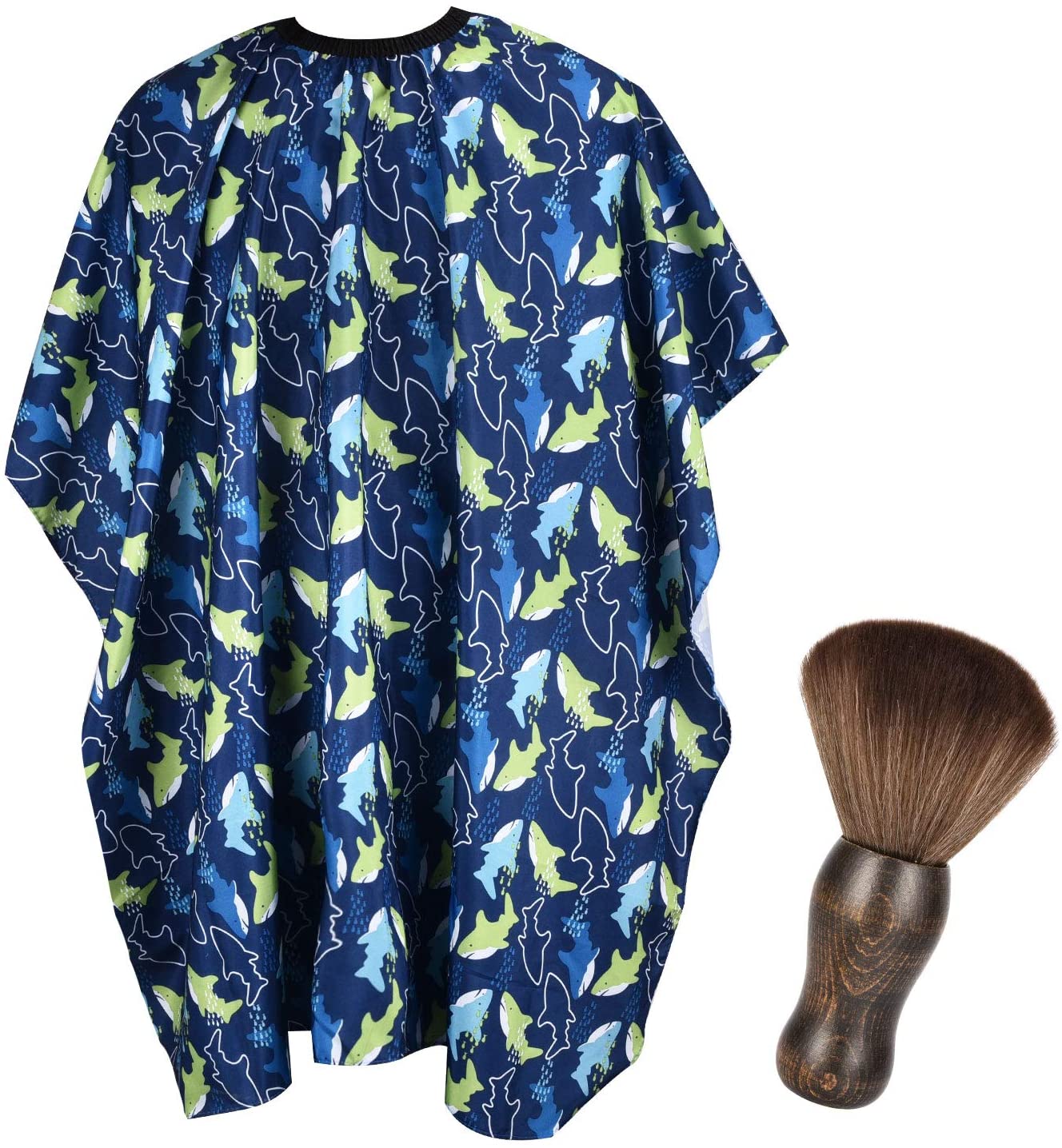 Kids Barber Cape + Barber Brush Set Professional Boys Haircut Cape with