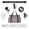 thumbnail image 4 of Balery Llamas Colorful Bolsa de Gimnasio para Mujeres, Bolsa de Viaje con Bolsillo Húmedo, Bolsa de Fin de Semana para Mujeres, Bolsa de Viaje Resistente al Agua, 4 of 7