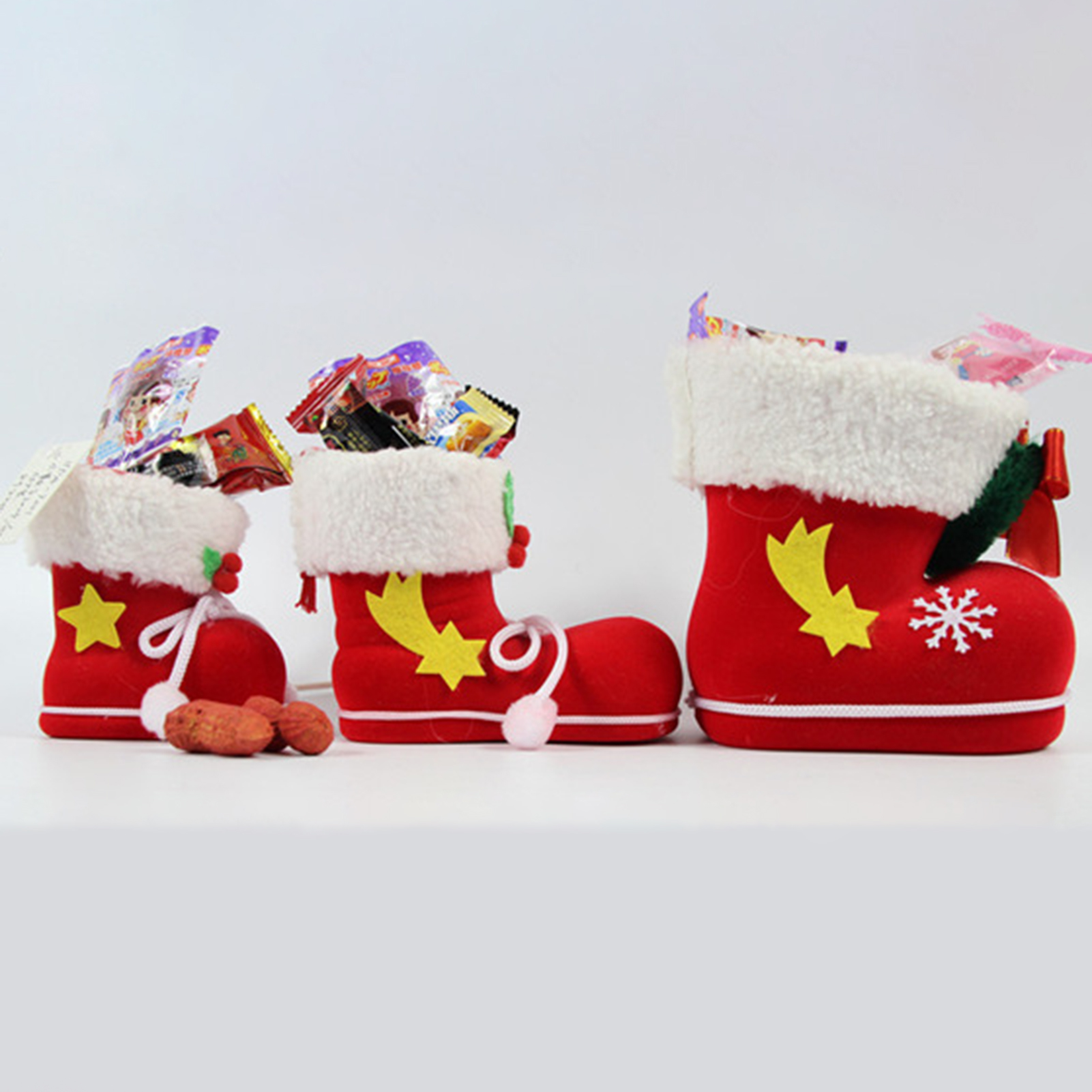 Dream Lifestyle Christmas Boots Reused Increase Atmosphere Decorate  Christmas Decoration Candy Boots for Gifts