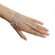 thumbnail image 1 of Pulsera de diamantes de imitación con anillo para el dedo para mujer y niña., 1 of 5