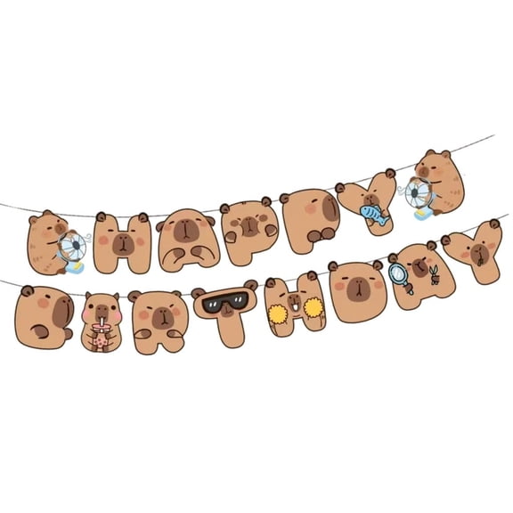 Yammee Durable Capybara Birthday Garlands Accessory for Effective Party Decorations