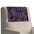 thumbnail image 4 of SCRAWLGOD Leopard Print Violet Black 3 Piece Headrest Cover for Recliner Chair Sofa Headrest Protector Head Rest Cover 17x27 in Furniture Protector for Recliner Sofa Slipcovers, 4 of 7