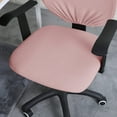 thumbnail image 4 of LAICAIW Housse de Chaise de Bureau Rose Résistante à l'Eau Extensible Jacquard Élastique Housses 2 Pcs pour Chaise d'Ordinateur de Bureau Housse Extensible, 4 of 7
