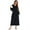 Black, variant on ITSAME Womens Zipper Robes, Soft Loose Keep Warm Solid Color Ladies Loungewear Pajamas Black M
