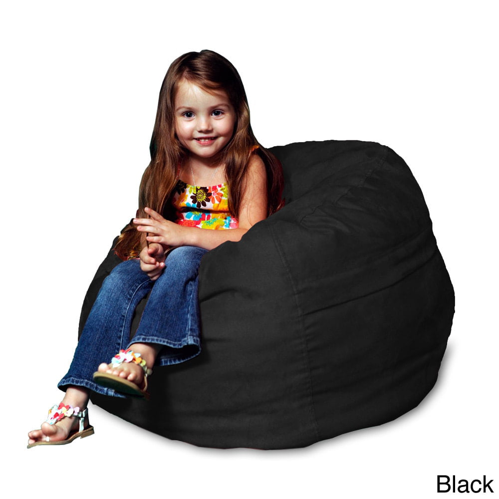 Chocolate Micro Suede Comfy Sacks Kids Memory Foam Bean Bag Chair 